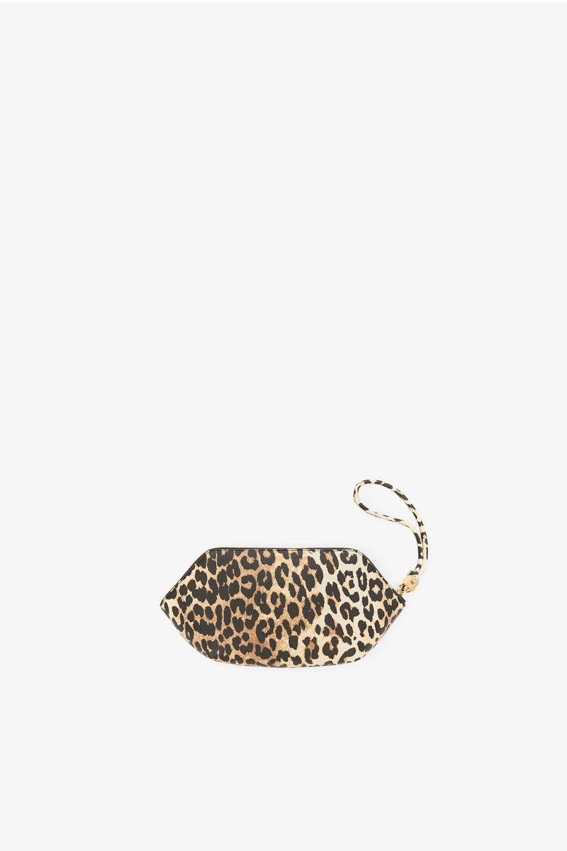 Daisy Duck Bou Make-Up in Leopard, Recycled Polyester, in colour Almond Milk - 2 - GANNI