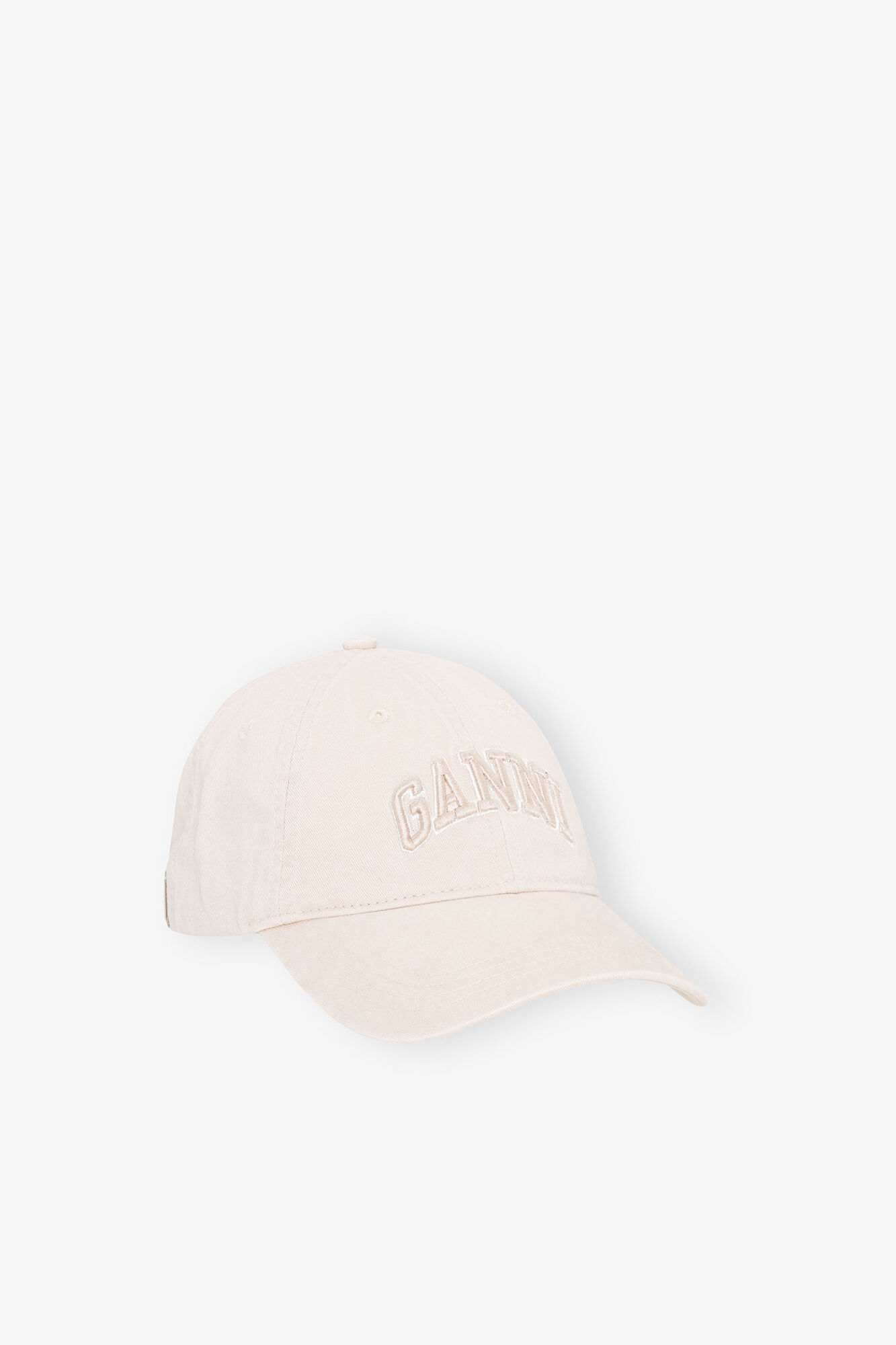 Casquette en toile blanc cassé, Organic Cotton, in colour Egret - 1 - GANNI
