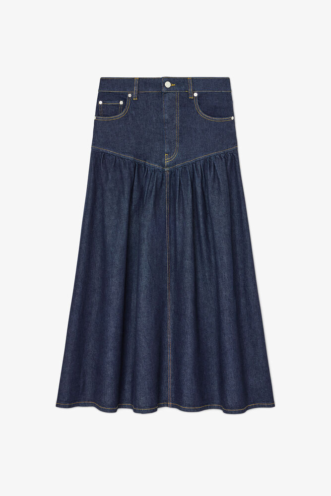 Skirt in Stretch Denim, Rinse