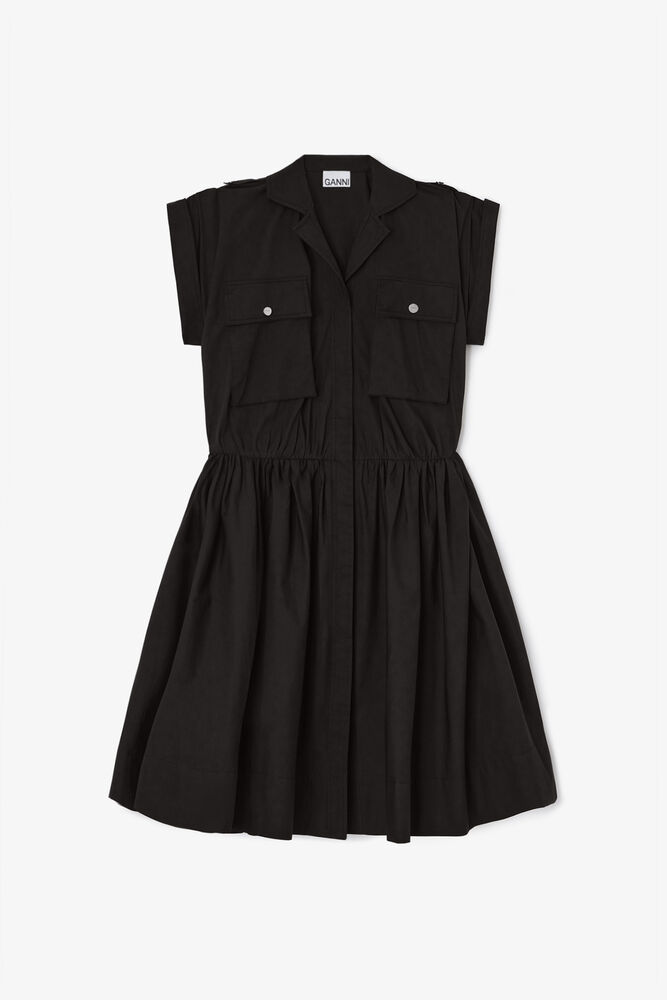 Dress in Black Cotton, Black