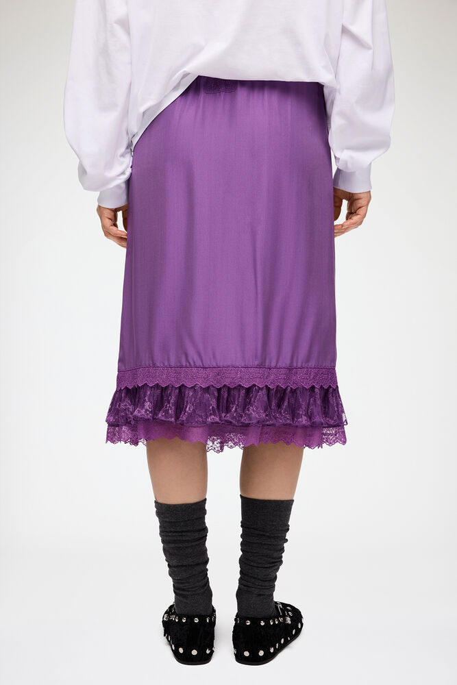 Skirt in Purple Silk, Bright Violet