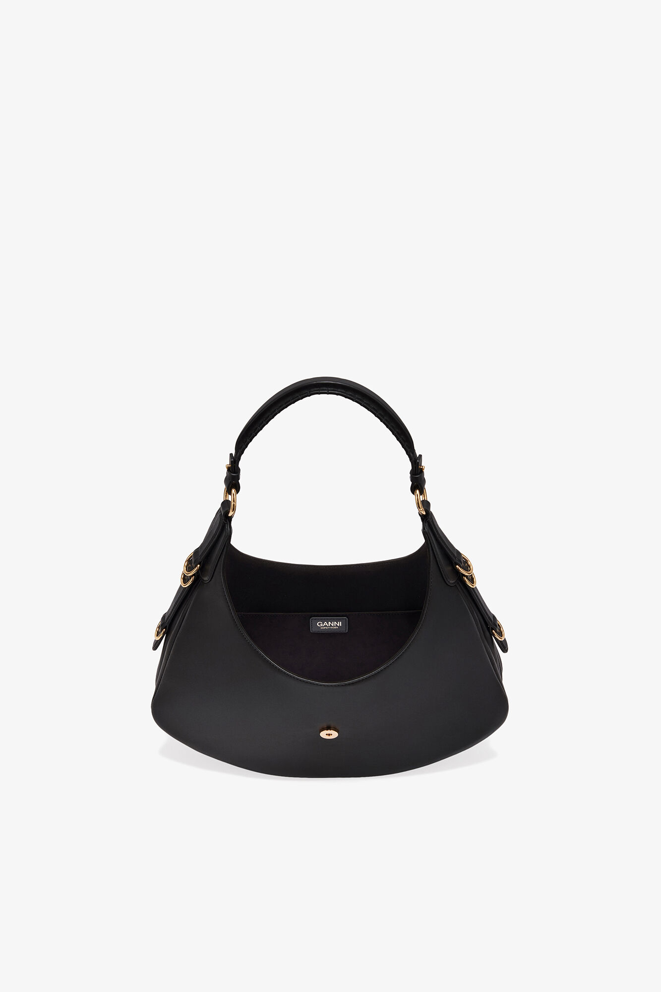 Petit sac Kat noir, Recycled Leather, in colour Black - 3 - GANNI