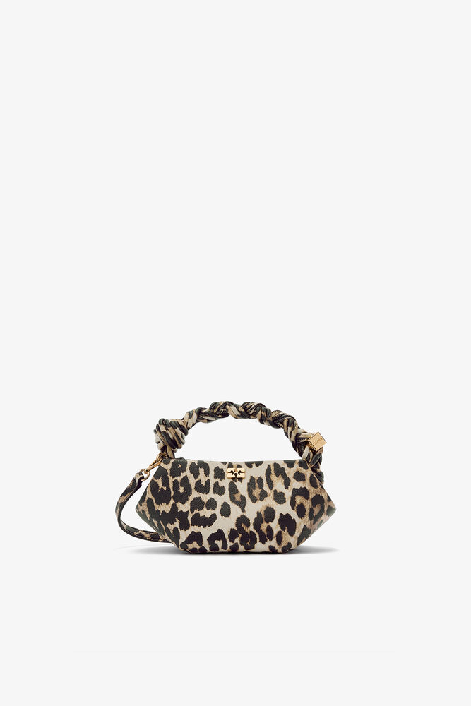 Mini Bou Bag in Grained Leopard, Almond Milk