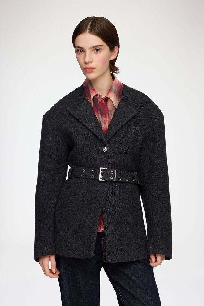 Jacket in Grey Wool, Phantom