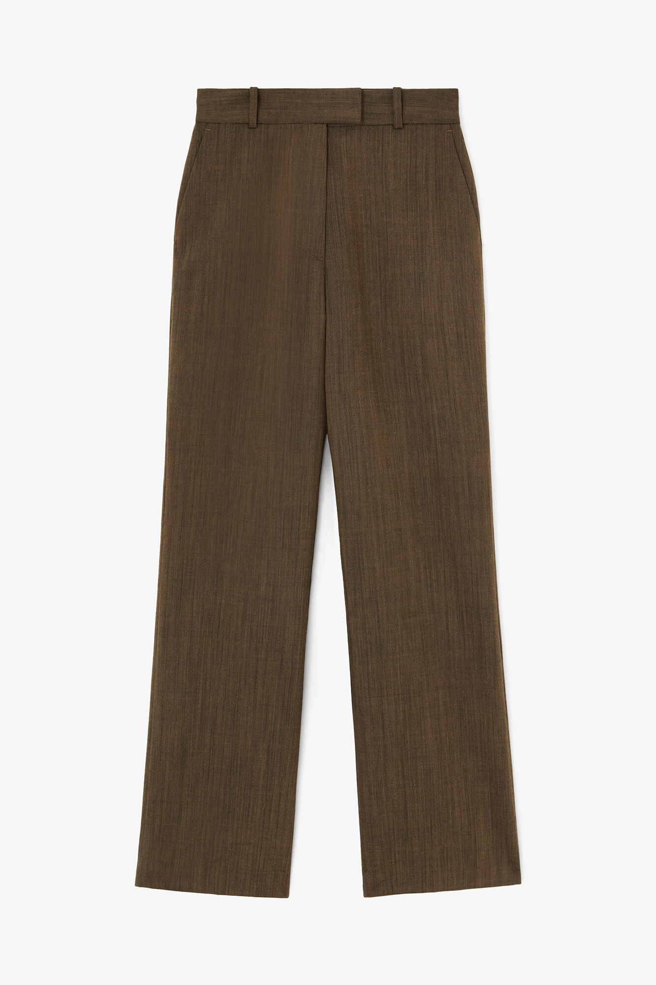 Hose aus Wollmischung in Braun, Wool, in colour Canteen - 1 - GANNI