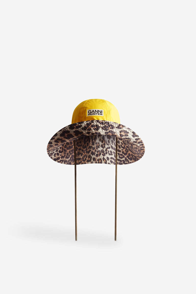 Water Resistant Bucket Hat, Recycled Polyester, in colour Lemon - 1 - GANNI