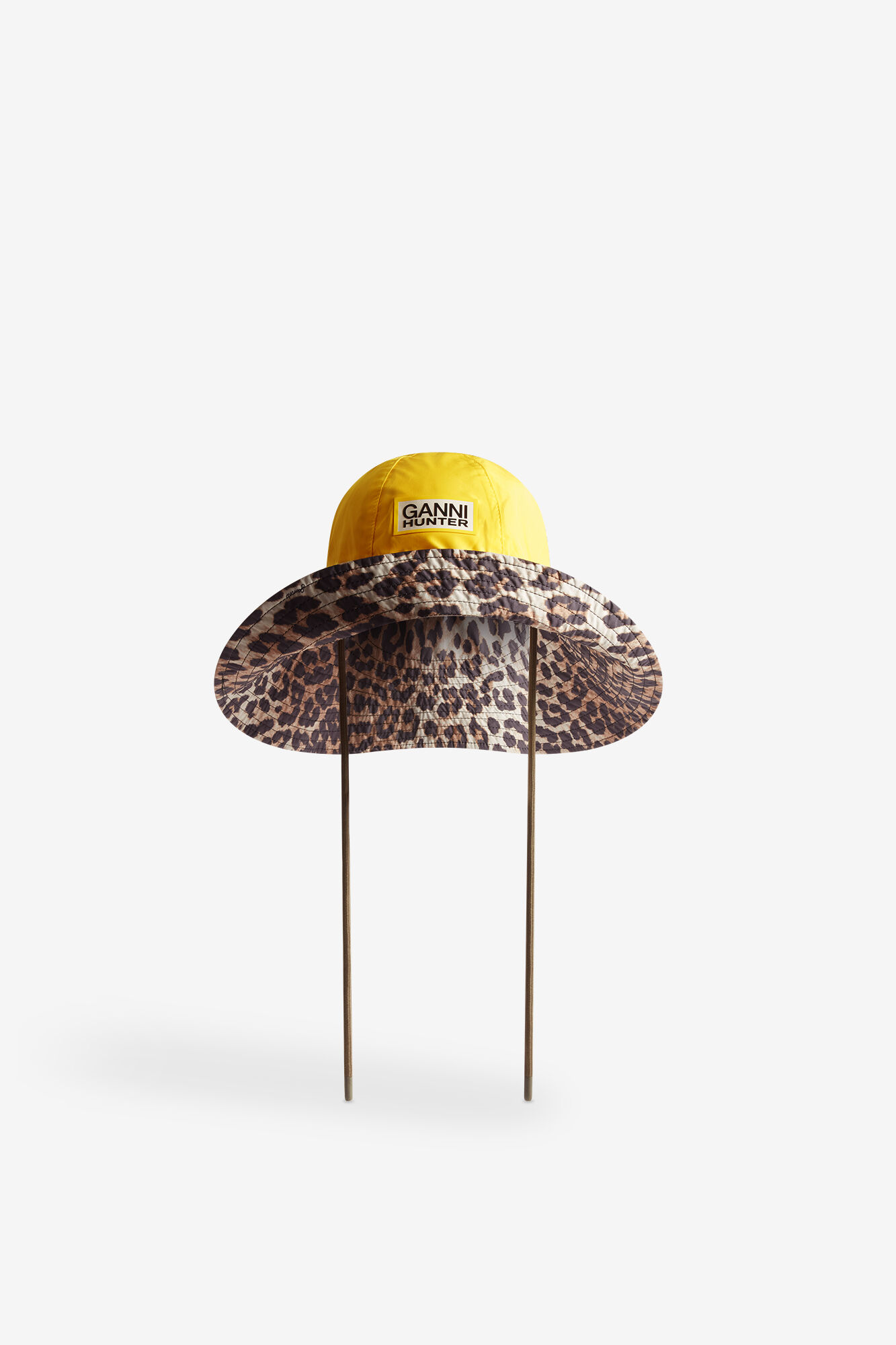 Water Resistant Bucket Hat, Recycled Polyester, in colour Lemon - 1 - GANNI