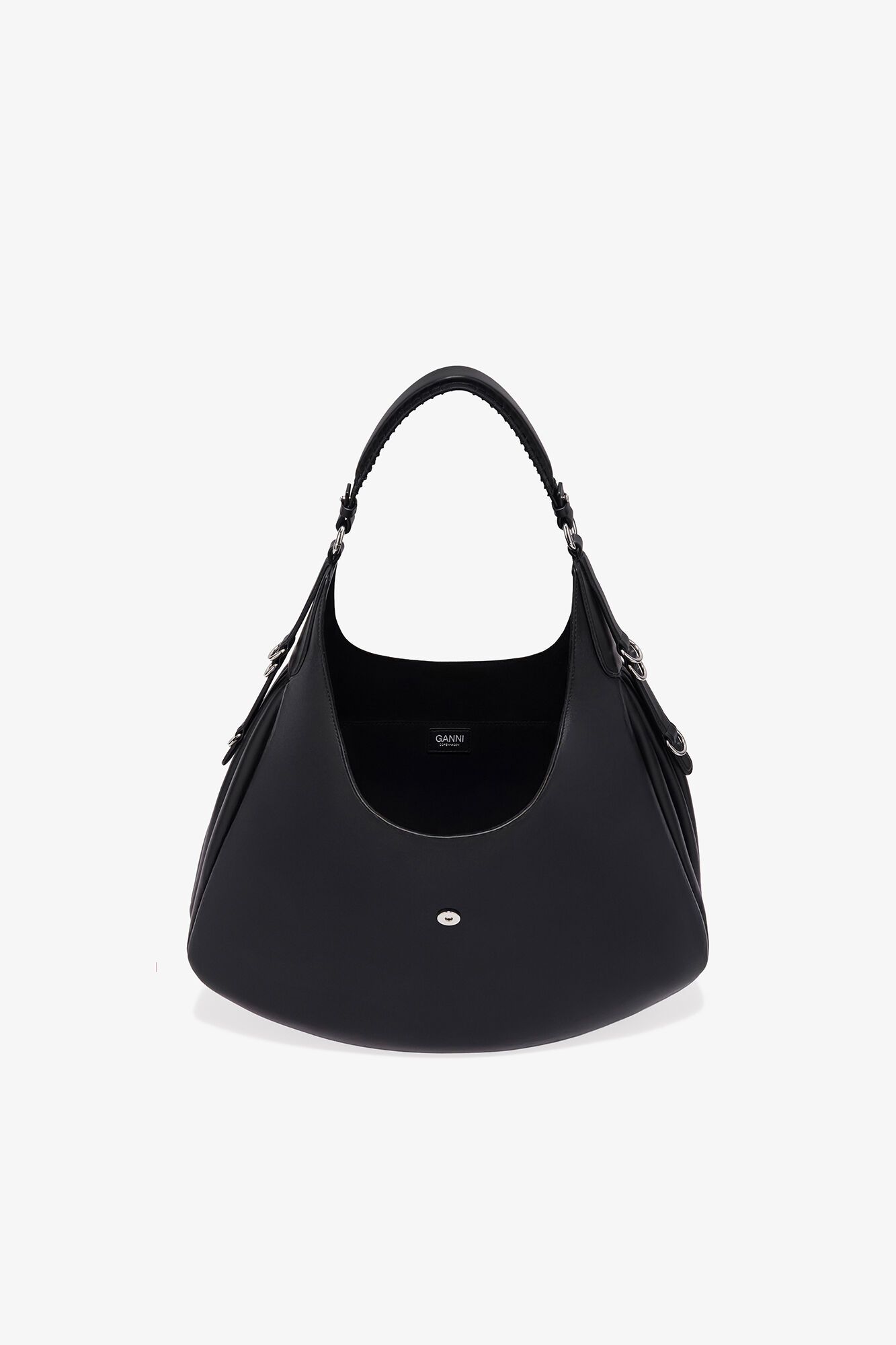 Grand sac Kat noir, Recycled Leather, in colour Black - 3 - GANNI