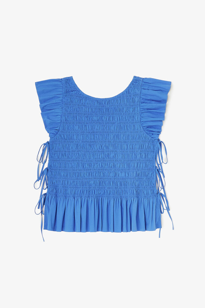 Top in Smocked Cotton, Marina