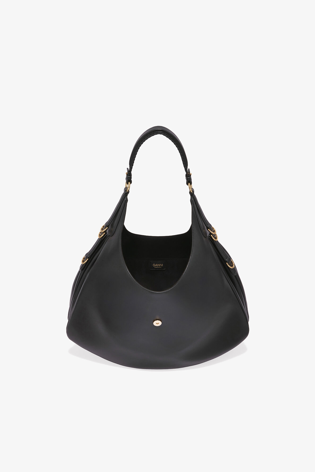 Grand sac Kat noir, Recycled Leather, in colour Black - 3 - GANNI