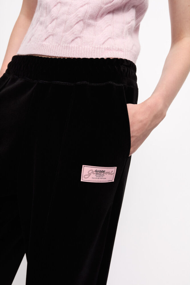 Bukser i kraftig velour, Black