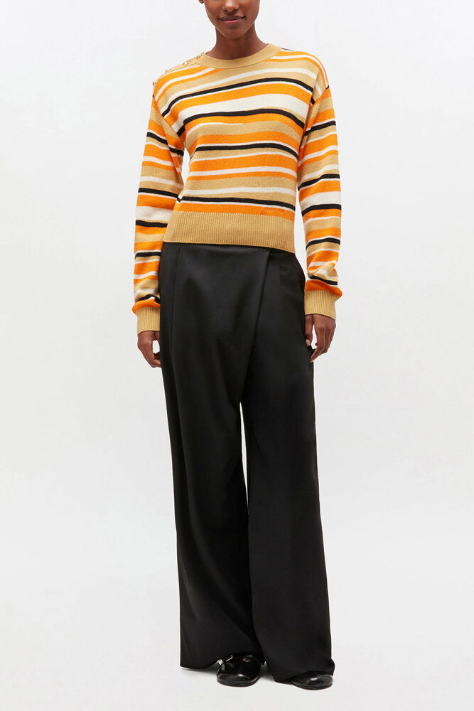 Trousers in Black Cross-over, Black