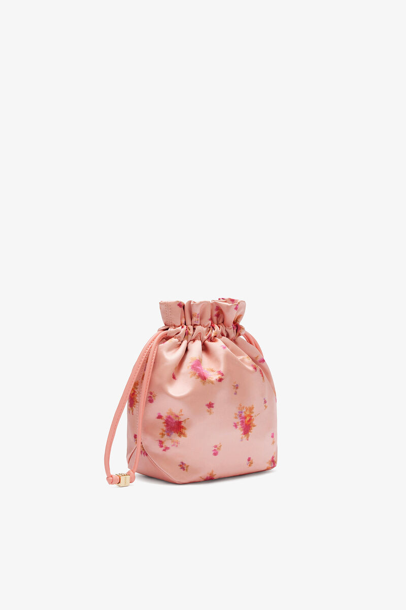 Pouch in Printed Nylon, Recycled Polyester, in colour Shrimp - 2 - GANNI
