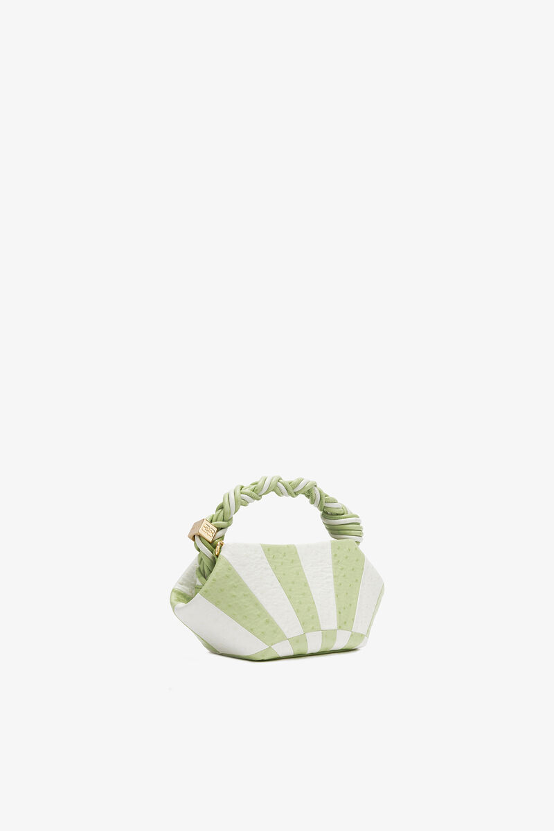 Mini Bou Bag in Green Circus, Recycled Polyester, in colour Lily Green - 2 - GANNI