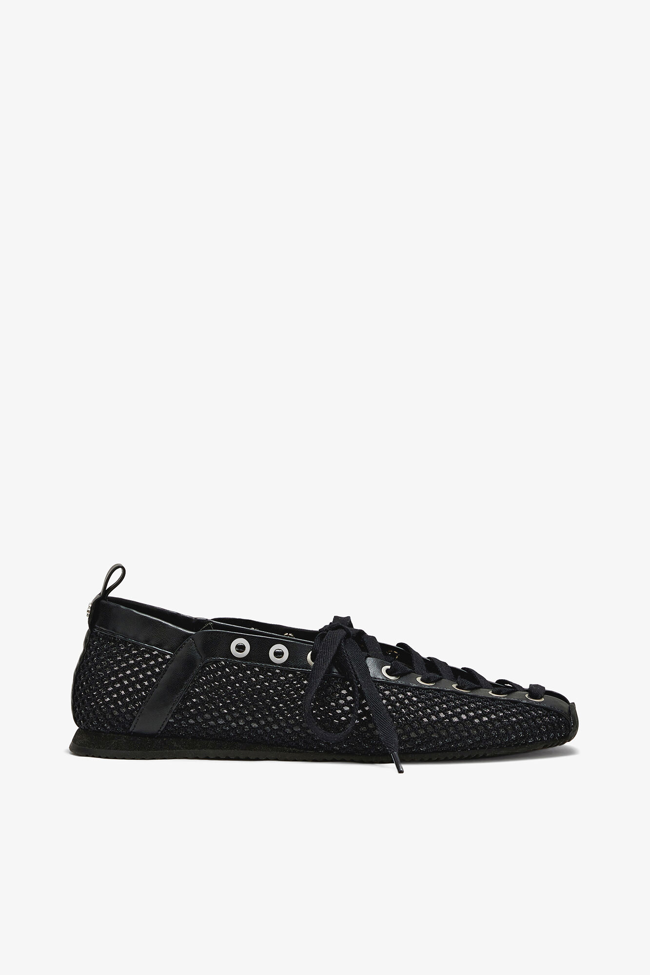 スポーティバレリーナ（ブラックメッシュ）, Recycled Polyester, in colour Black - 1 - GANNI