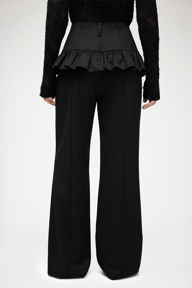 Trousers in Black Wool, Black