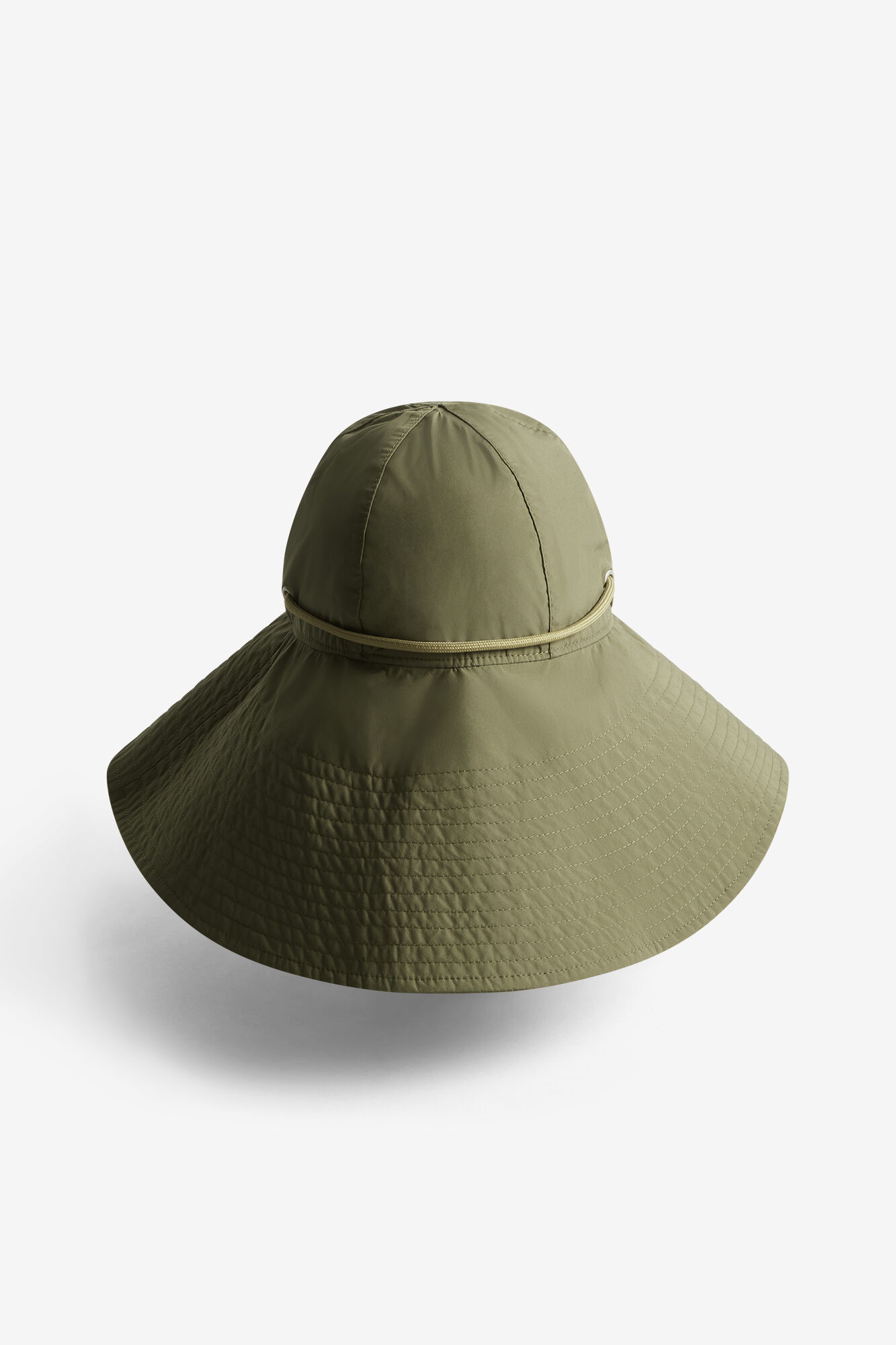 Water Resistant Bucket Hat, Recycled Polyester, in colour Military Olive - 3 - GANNI