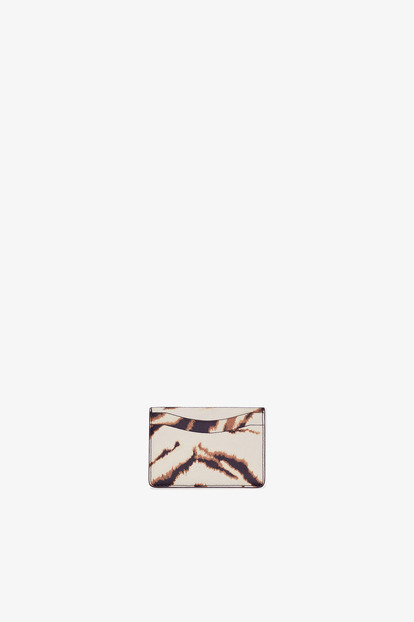 Bou Card Holder in Zebra, Recycled Polyester, in colour Egret - 2 - GANNI