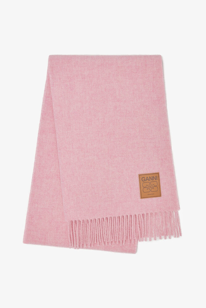 Scarf in Pink Wool, Mauve Morn