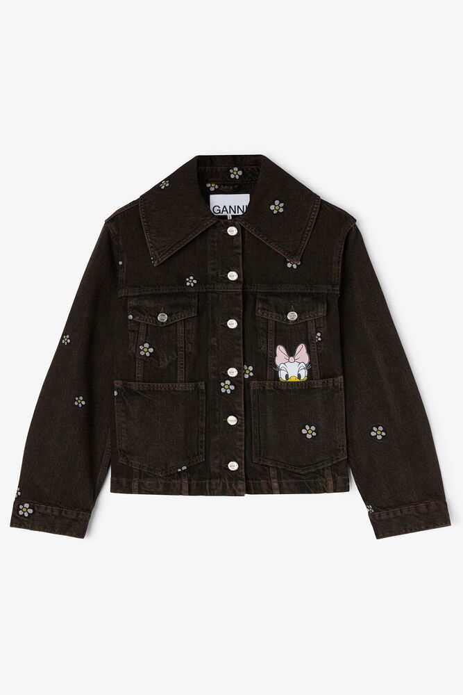 Daisy Duck Denim Short Jacket, Chicory Coffee