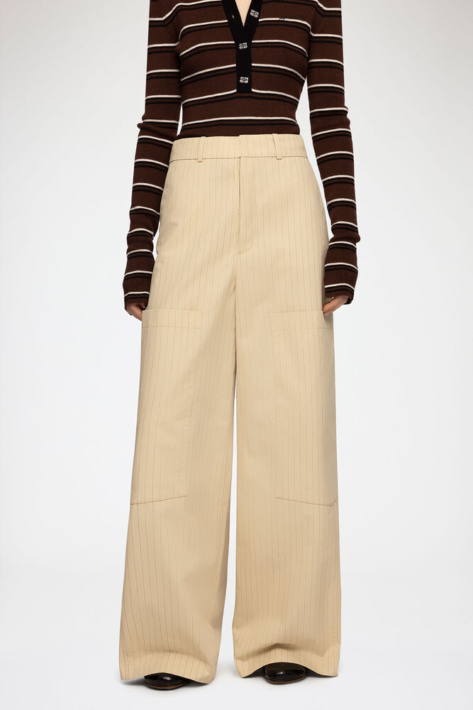 Hose aus beigem Anzugstoff, Summer Sand