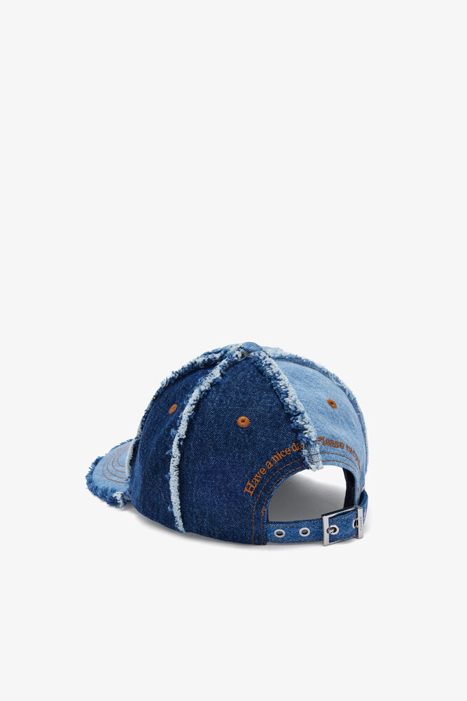 Cap in Patchwork Denim, Multicolour