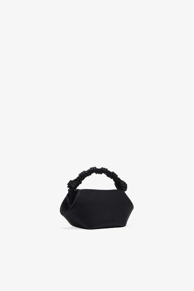 Mini Bou Bag in Grained Black, Black