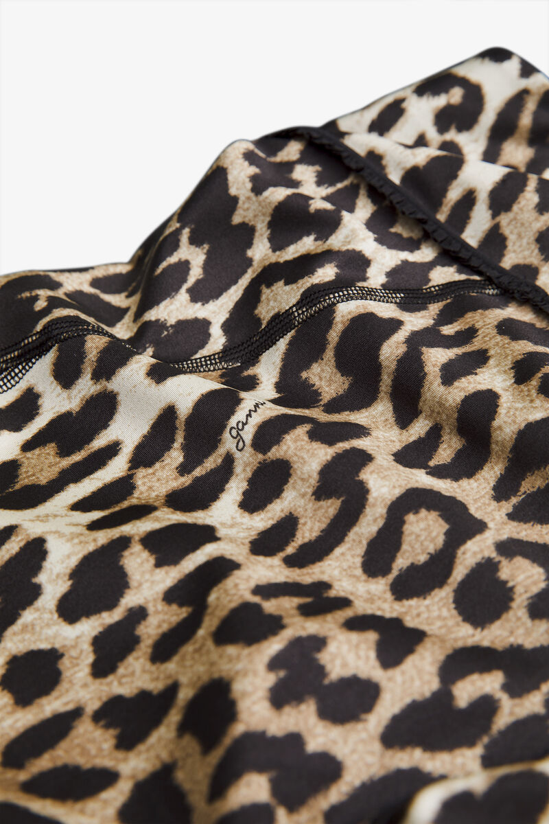 Ruffle-Trim MR Tight in Leopard, Recycled Polyamide, in colour Multicolour - 6 - GANNI
