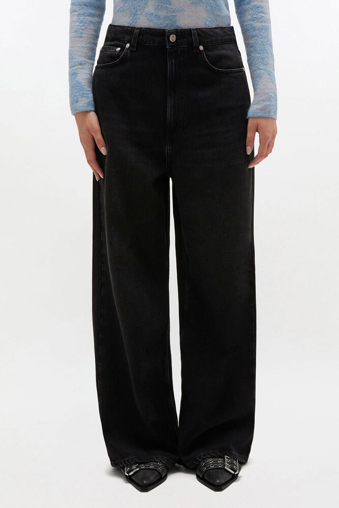 Svarttvättade baggy jeans, Black Washed