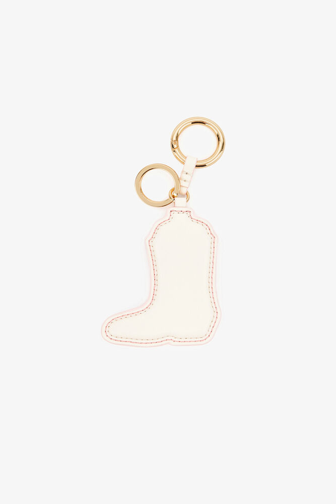 Pink Western Boot Keyring, Chalk Pink
