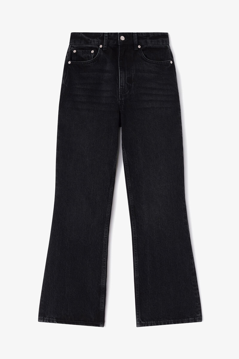 Jean Betzy noir, Organic Cotton, in colour Black Washed - 1 - GANNI