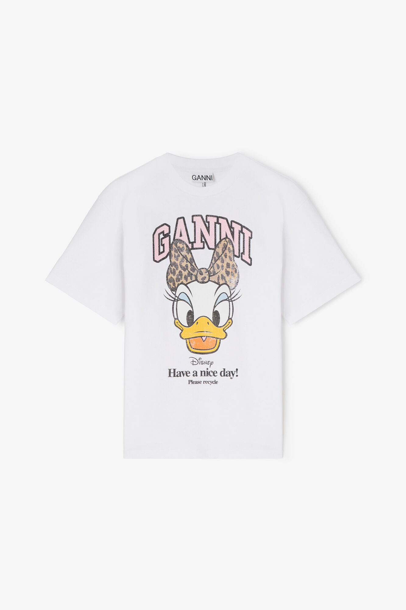 T-shirt blanc à imprimé Daisy Duck, Organic Cotton, in colour Bright White - 1 - GANNI