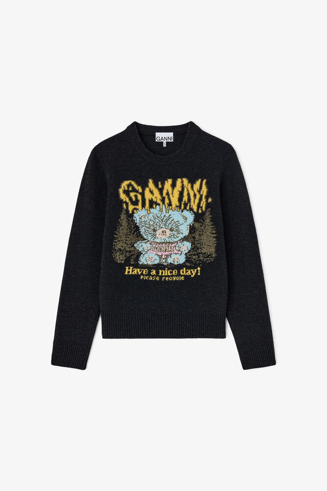 Sweater with Forest Teddy, Phantom