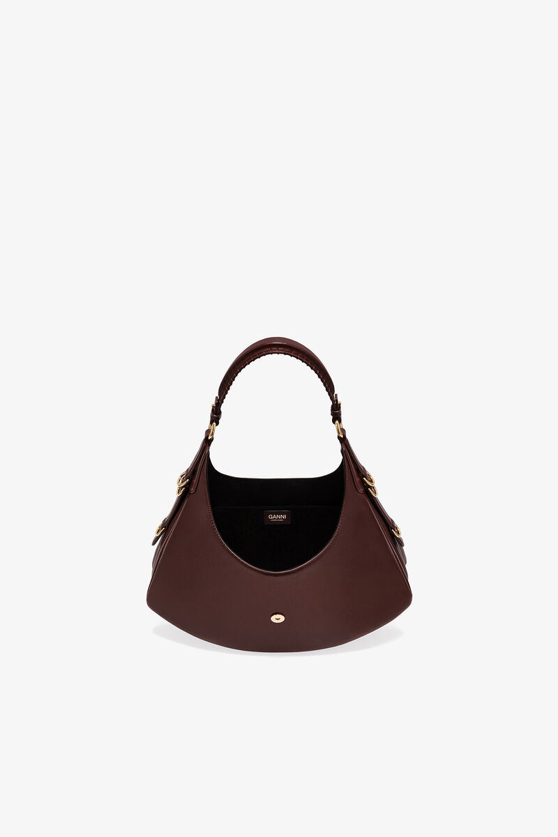 Petit sac Kat marron, Recycled Leather, in colour Chicory Coffee - 3 - GANNI