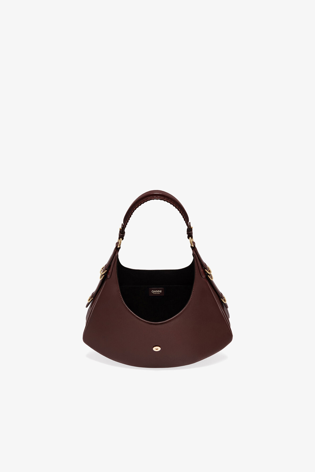 Petit sac Kat marron, Recycled Leather, in colour Chicory Coffee - 3 - GANNI