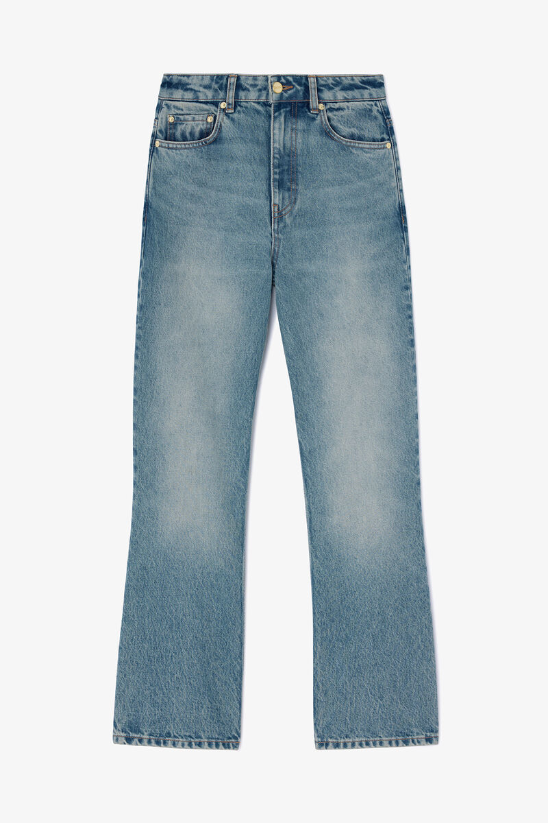 Getönte, starre Betzy-Jeans, Organic Cotton, in colour Mid Blue Vintage - 1 - GANNI