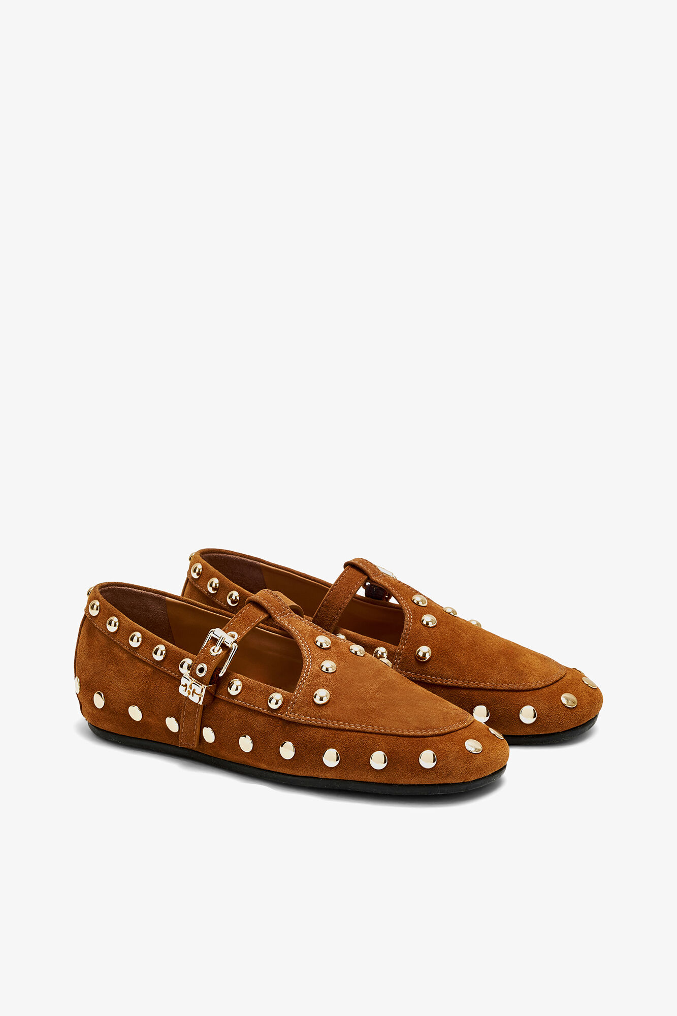 Mary Jenny Mokassins aus Wildleder, Leather, in colour Caramel Cafe - 2 - GANNI