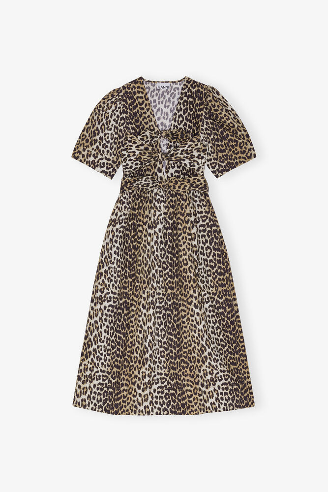 Dress in Leopard Cotton, Leopard