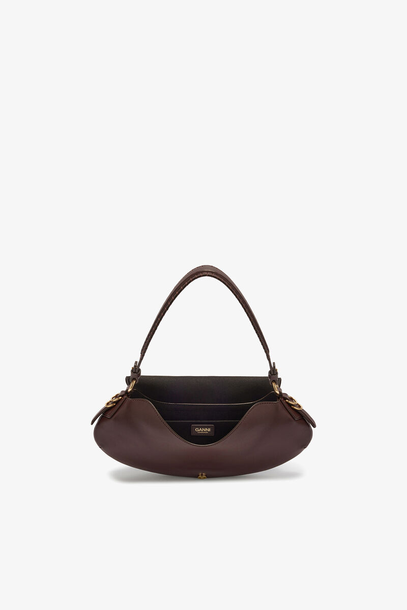 B-Kat Tasche in Braun, Recycled Leather, in colour Chicory Coffee - 3 - GANNI
