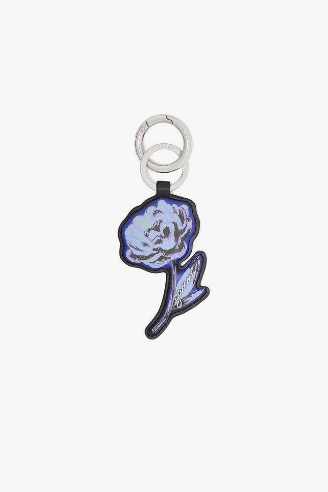 Flower Keyring, Black