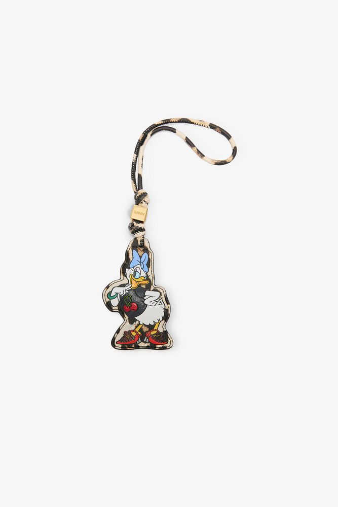 Daisy Duck Charm in Leopard, Almond Milk
