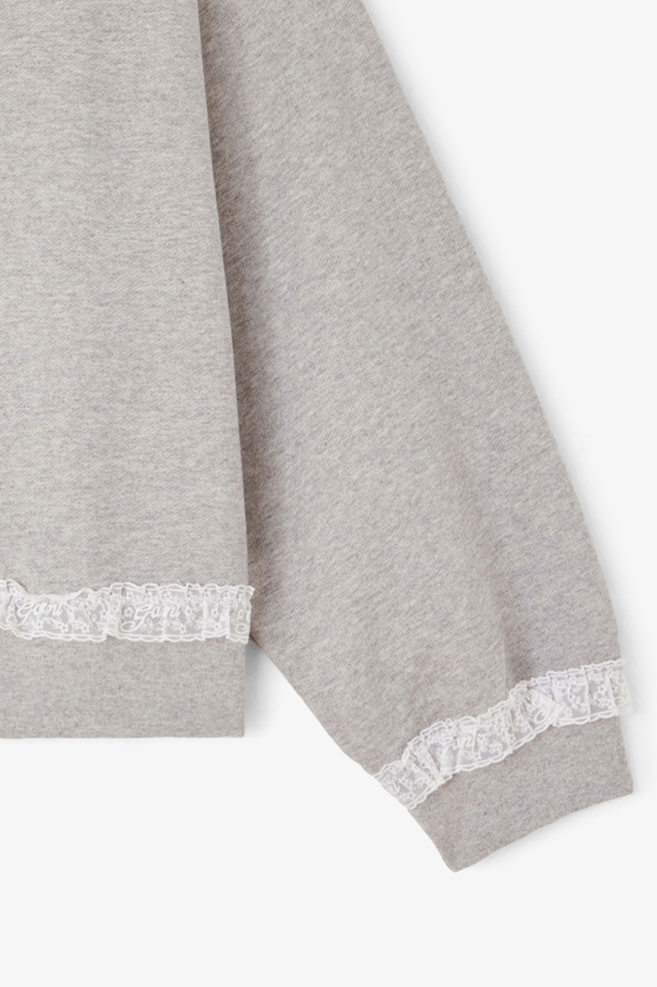 Sweatshirt in Grey Isoli, Organic Cotton, in colour Paloma - 3 - GANNI