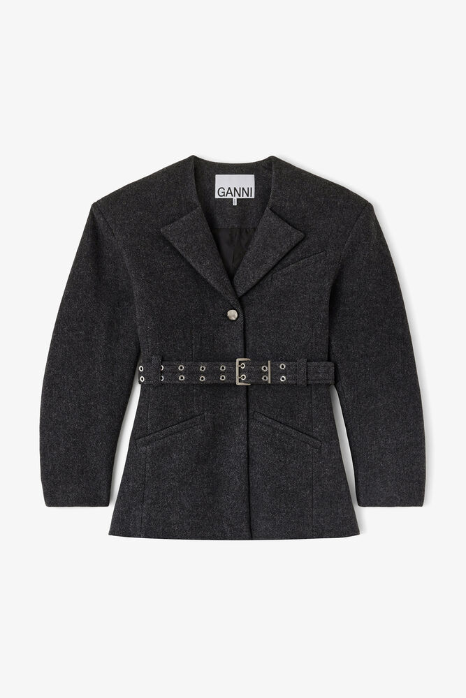 Jacket in Grey Wool, Phantom