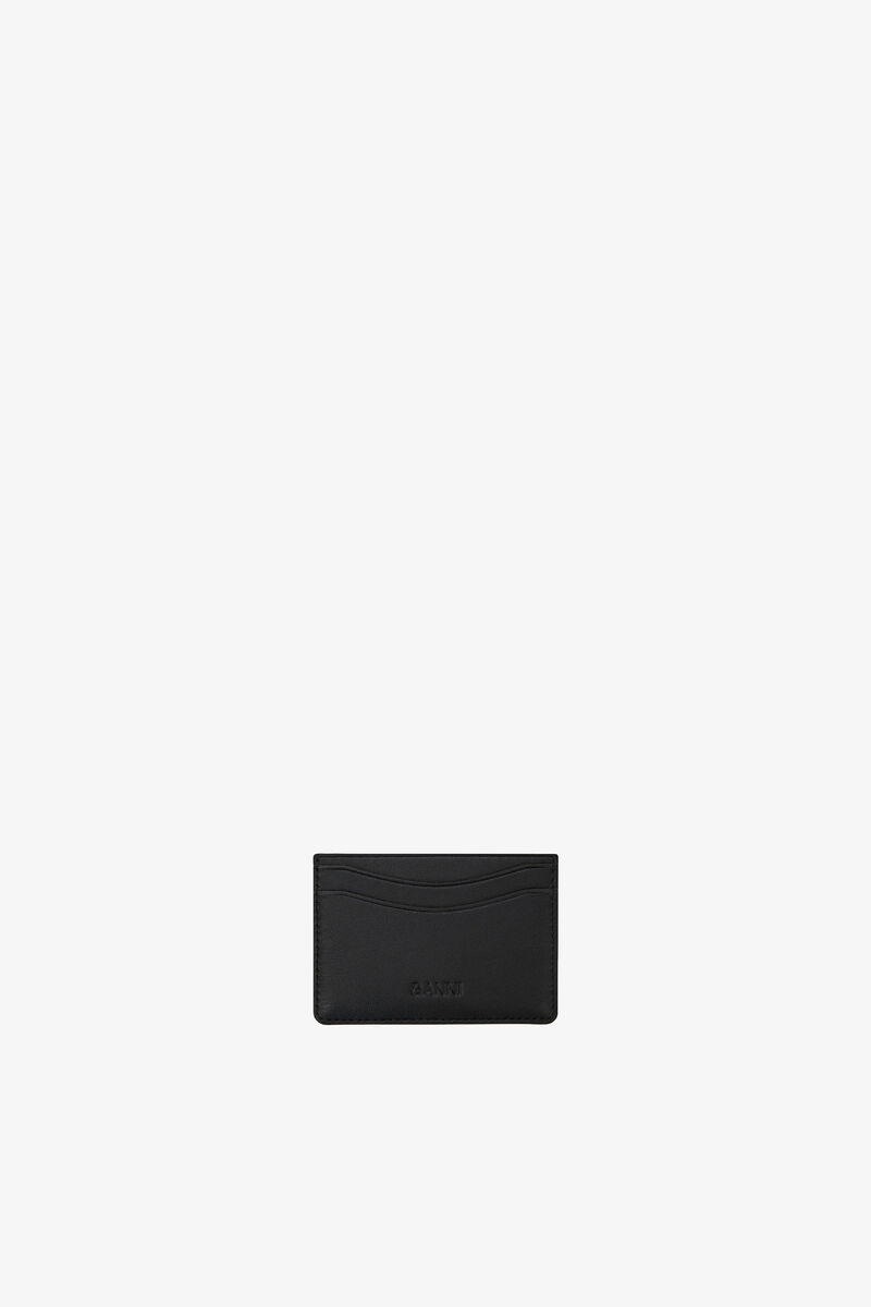 Bou Card Holder with Daisy Duck, Recycled Leather, in colour Black - 2 - GANNI