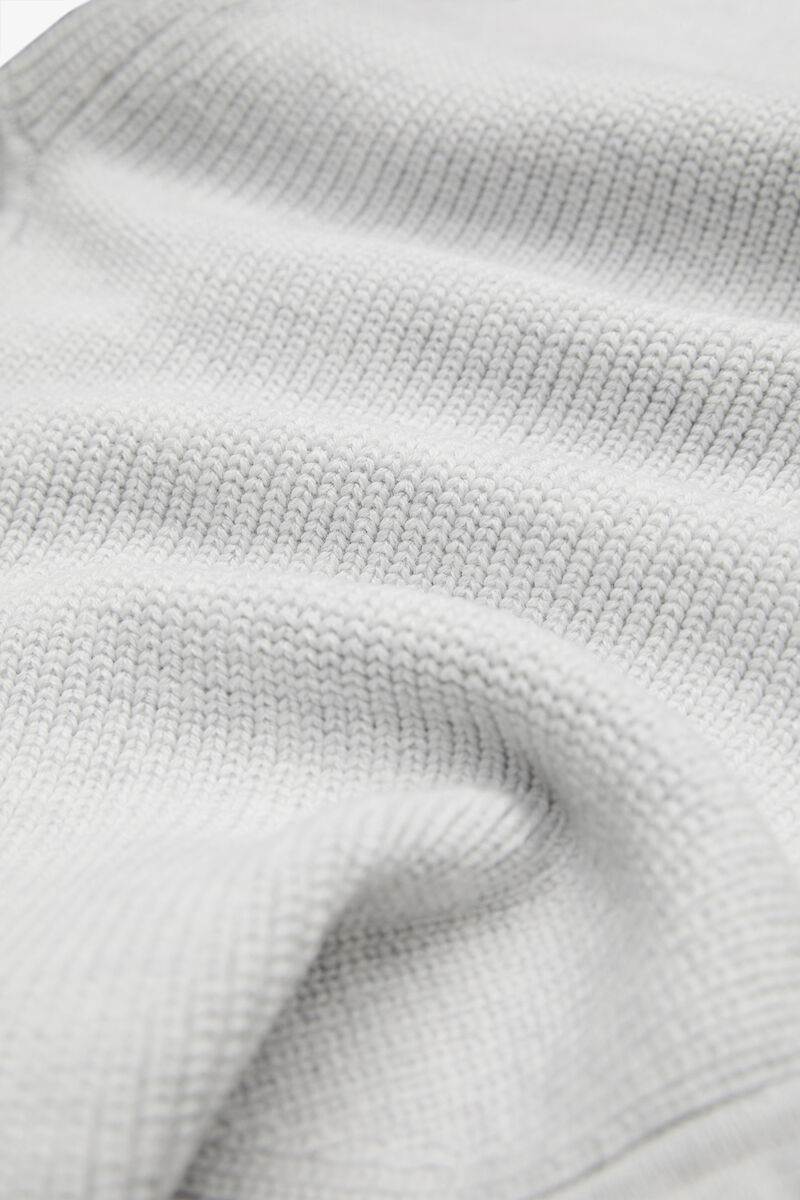 Bolero aus Merino-Wollmischung, Recycled Polyester, in colour Heathered Core Ultra Light Grey - 6 - GANNI