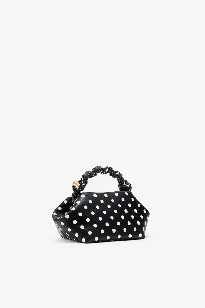 Small Bou Bag in Polka-Dot , Black