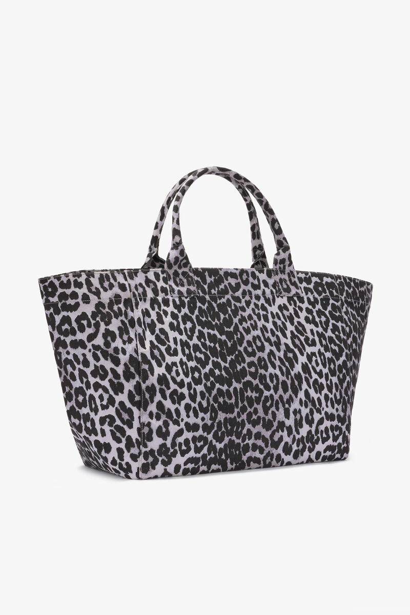 Tote XXL with Minnie Mouse & Daisy Duck, Recycled Cotton, in colour Silver - 2 - GANNI