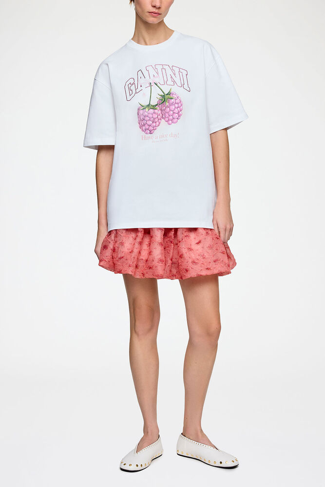 T-shirt avec framboises, Bright White