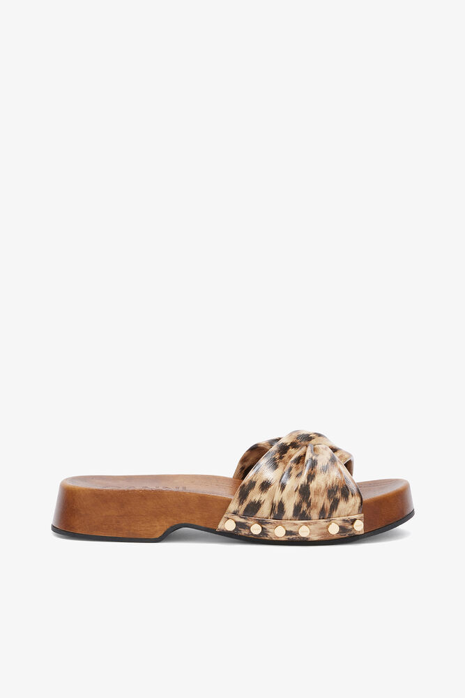 Tia Fairy Clog in Print, Argan Oil