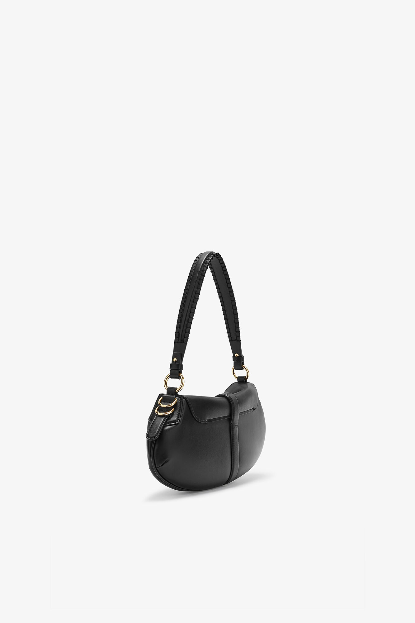 B-Kat Bag in Black, Recycled Leather, in colour Black - 2 - GANNI